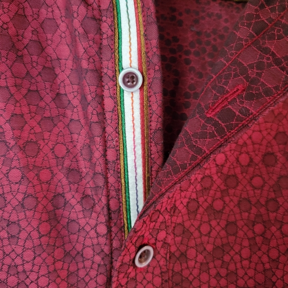 Robert Graham medium burgandy button down dress shirt - Picture 4 of 9